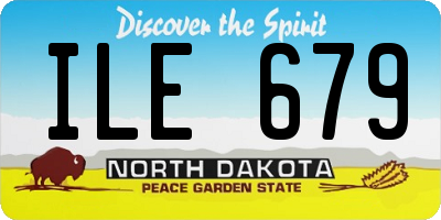 ND license plate ILE679