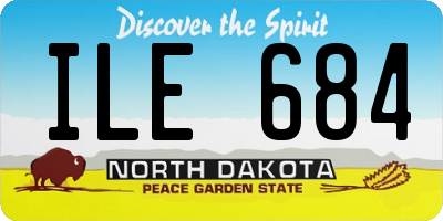 ND license plate ILE684