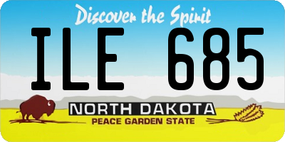 ND license plate ILE685