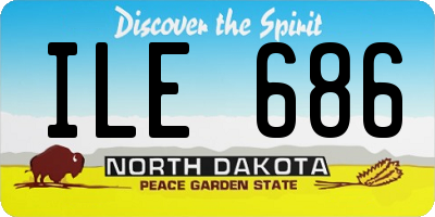ND license plate ILE686