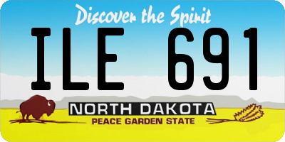 ND license plate ILE691