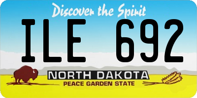 ND license plate ILE692