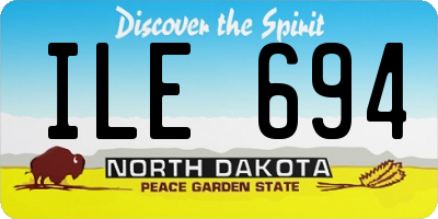 ND license plate ILE694