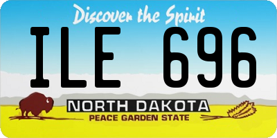 ND license plate ILE696