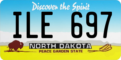 ND license plate ILE697