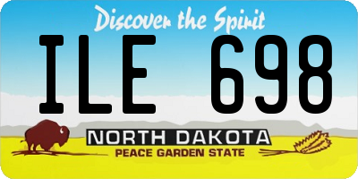 ND license plate ILE698