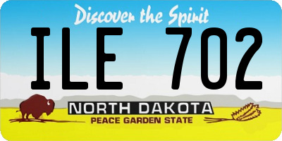 ND license plate ILE702