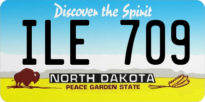 ND license plate ILE709