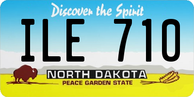ND license plate ILE710