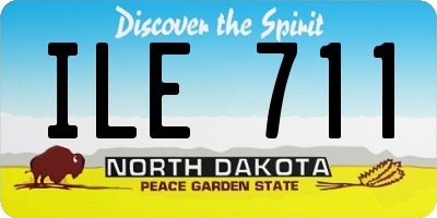 ND license plate ILE711