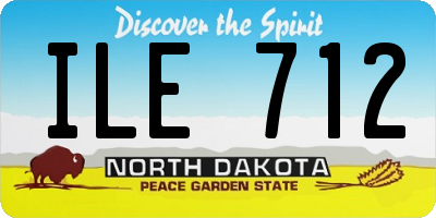 ND license plate ILE712