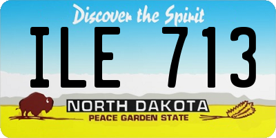 ND license plate ILE713