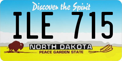 ND license plate ILE715