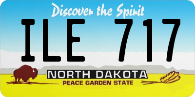ND license plate ILE717