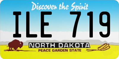 ND license plate ILE719