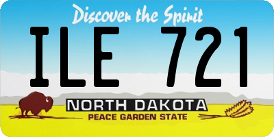 ND license plate ILE721