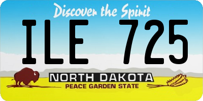ND license plate ILE725