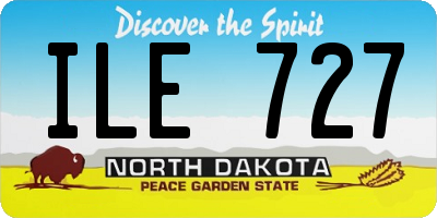 ND license plate ILE727