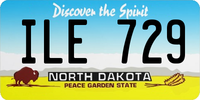 ND license plate ILE729