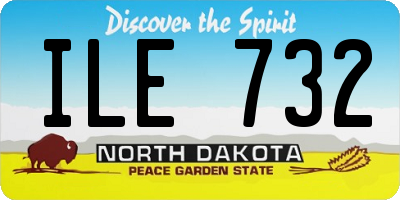 ND license plate ILE732