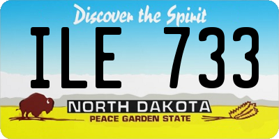 ND license plate ILE733