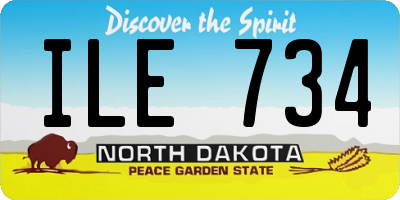 ND license plate ILE734