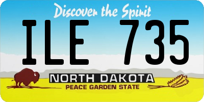 ND license plate ILE735