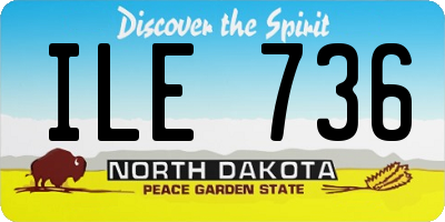 ND license plate ILE736