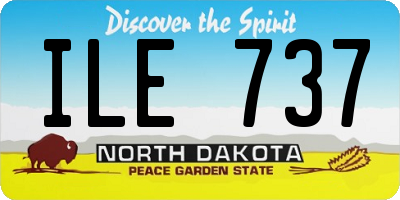 ND license plate ILE737