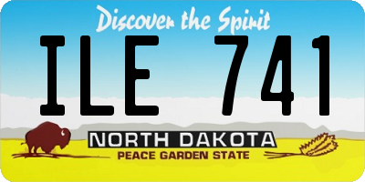 ND license plate ILE741