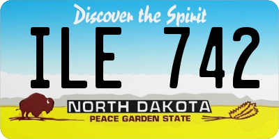 ND license plate ILE742