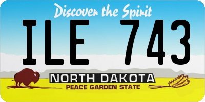 ND license plate ILE743
