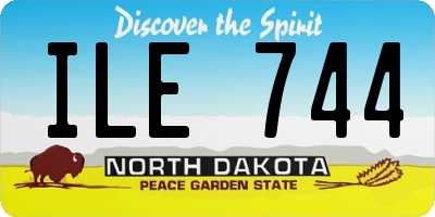ND license plate ILE744