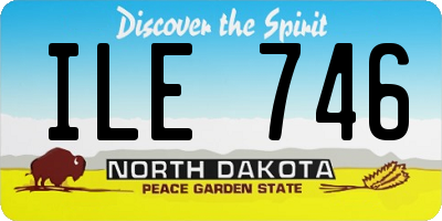 ND license plate ILE746