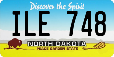 ND license plate ILE748