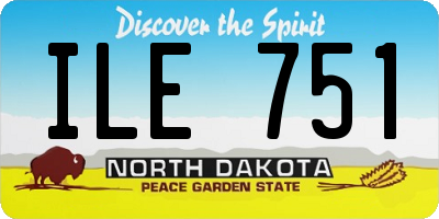 ND license plate ILE751