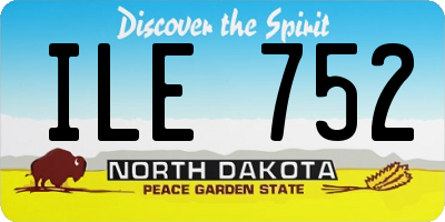 ND license plate ILE752