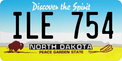 ND license plate ILE754