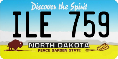 ND license plate ILE759