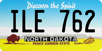 ND license plate ILE762