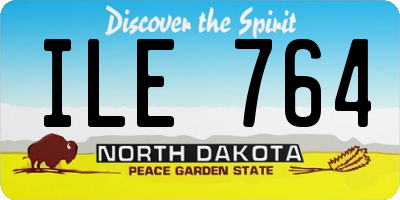 ND license plate ILE764
