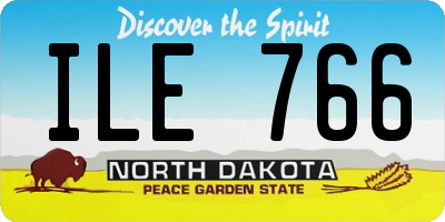 ND license plate ILE766