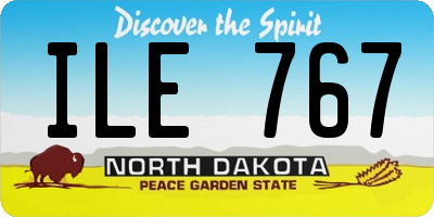 ND license plate ILE767