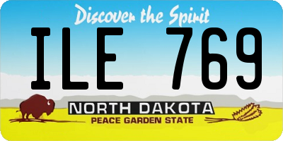 ND license plate ILE769