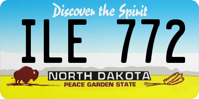ND license plate ILE772