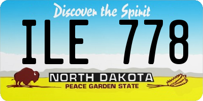ND license plate ILE778