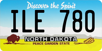 ND license plate ILE780
