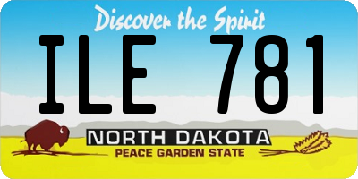 ND license plate ILE781