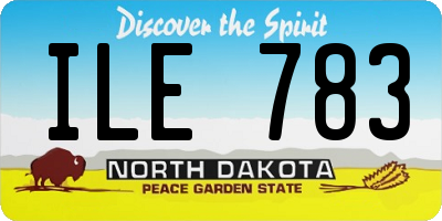 ND license plate ILE783