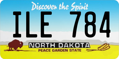 ND license plate ILE784
